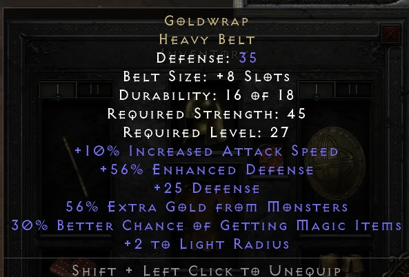 Goldwrap Heavy Belt