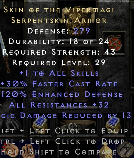 Skin of the Vipermagi +32 all res roll