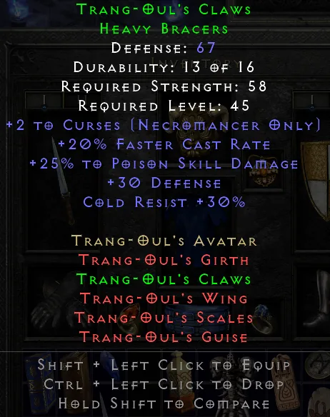 Trang-Oul's Claws Heavy Bracers