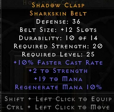 Crafted caster belt