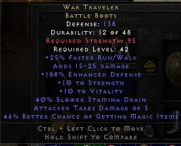 War Traveler Battle Boots drop